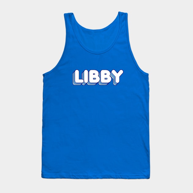 Blue Layers Libby Name Label Tank Top by KedaiComel